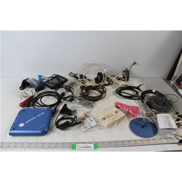 Assorted Phone Cables/Extension Cords/Electronics