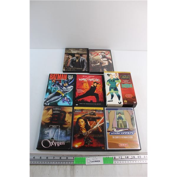 (9) Assorted DVD Movies - Batman. 300 and Mulan
