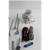 Image 3 : (2) Multi Tools, Dessert Spoons Set, Mug, Automatic Pencils and Assorted Items