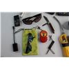 Image 2 : Measuring Spoons Set, (2) Multi Tools, Stove Lighter, (2) Assorted Sunglasses and Assorted Items