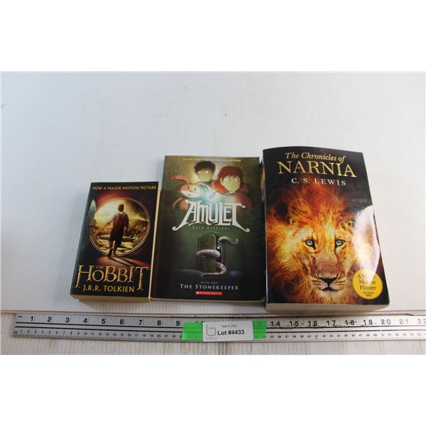 (3) Assorted Books - The Hobbit, Amulet and The Chronicles of Narnia