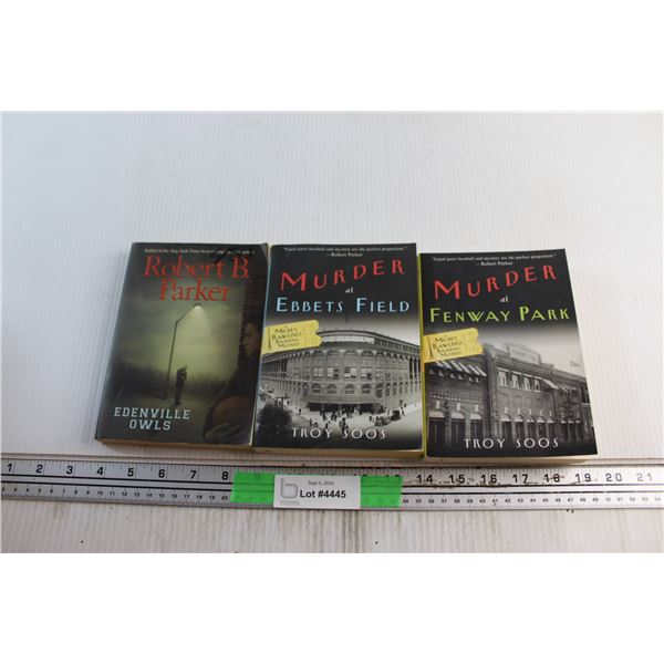 (3) Assorted Books - Robert B Parker, Murder of Ebbets Field and Murder of Fenway Park