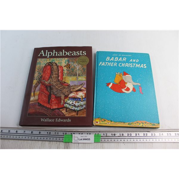 (2) Assorted Books - Alphabeasts and Babar & Father Christmas