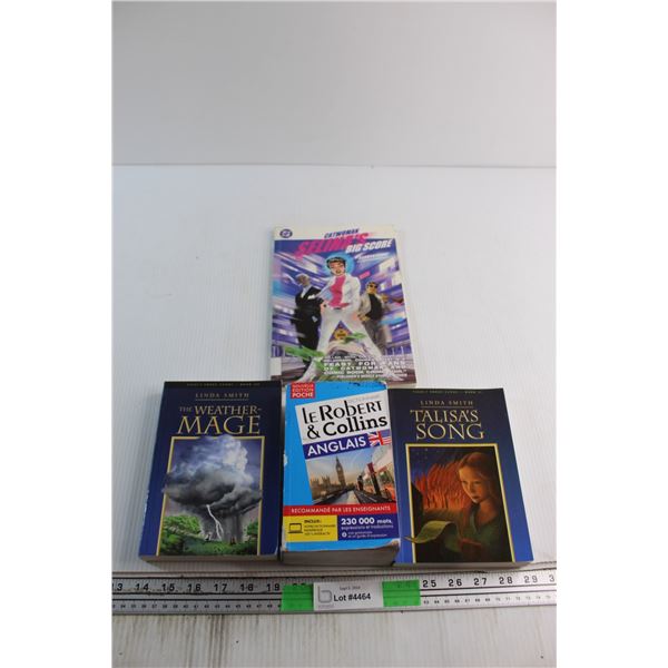 (4) Assorted Books - French - English Dictionary, Catwoman and Linda Smith