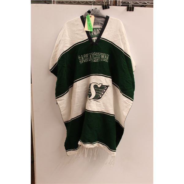 *Saskatchewan Roughriders Bunny Hug - Size M and Roughriders Poncho