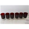 Image 8 : Ruby Red Glasses and Assorted Cups