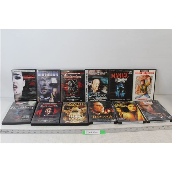 (12) Various Horror/Comedy/Action DVD Movies TV Shows: Mutation, Maniac Cop, Revenge, etc.