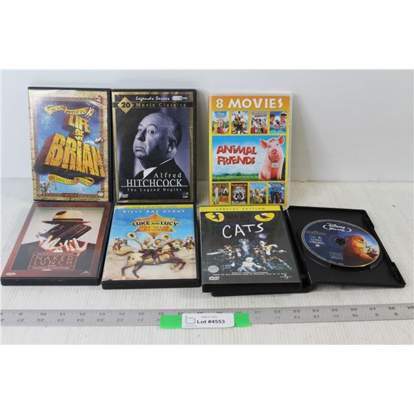 (7) DVD Movies TV Shows: Animal Friends, Lion King, Monty Python Life Of Brian, etc.