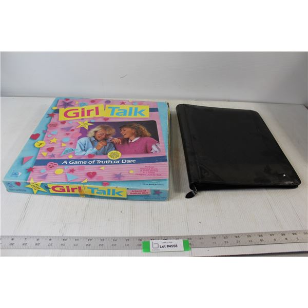 Girl Talk Board Game, Binder