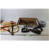 Image 1 : (2) Bike Lock Cables - (2) Screw Organizers - Booster Cables - Assorted Screw Drivers - Tool Holder