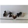 Image 1 : (2) Iron Wood Carvings - Ceramic Dog - Stone Type Carving - Saddle Salt & Pepper Shakers