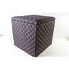 Image 4 : Woven Material Covered Box w/Handles & Padded Top Cushion (16" x 16" x 16")