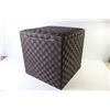Image 5 : Woven Material Covered Box w/Handles & Padded Top Cushion (16" x 16" x 16")