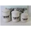 Image 3 : Glass Horse Cutting Board - Horse Canisters w/ matching Cream 