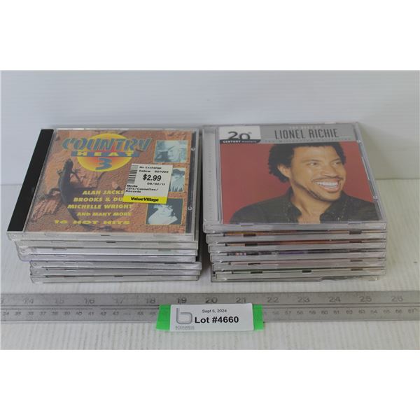 (15) CDs - Country - Kenny & Dolly - Lionel Ritchie - Reba - Little Texas - Best of Country