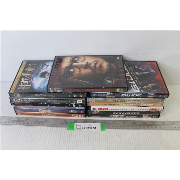 (13) DVDs - Taebo - Sea Biscuit - G.I. Joe - The Bank Job - Django - Harry Potter