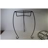 Image 3 : Round Bar Plant Pot Stand (12"h x 12"w) - Welded Wall Hanging Decor (17.5")