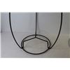 Image 4 : Round Bar Plant Pot Stand (12"h x 12"w) - Welded Wall Hanging Decor (17.5")