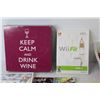 Image 2 : Keep Calm Wall Hanger - Wii Fit Game - Plastic Container of Pens, Pencils, Felt Pens - (3) Books - F
