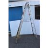 Image 1 : ** Alluminum Industrial Lite Folding Ladder - 7"Ft - Some Wear