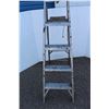 Image 2 : ** Alluminum Industrial Lite Folding Ladder - 5"Ft - Some Wear