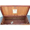 Image 3 : ** Cedar Lined Hondrich Storage Trunk w/Drawer - Some Wood Veneer Wear, Has Key - 40" x 18" x 23"