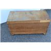 Image 6 : ** Cedar Lined Hondrich Storage Trunk w/Drawer - Some Wood Veneer Wear, Has Key - 40" x 18" x 23"