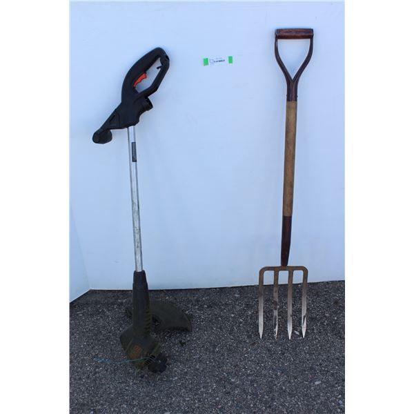 ** Potato Fork & Black & Decker Grass Whipper Snipper (Untested)