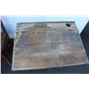 Image 2 : ** Antique Wooden School Desk (Some Wear) & Wooden School Desk Top w/Cast Iron Base