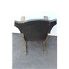 Image 6 : ** Antique Leather Upholstered Rocking Chair w/Character Engraving - Some Wear
