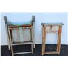 Image 4 : ** Vintage Canvas Kids Lawn Chair & Stool Set - Some Wear