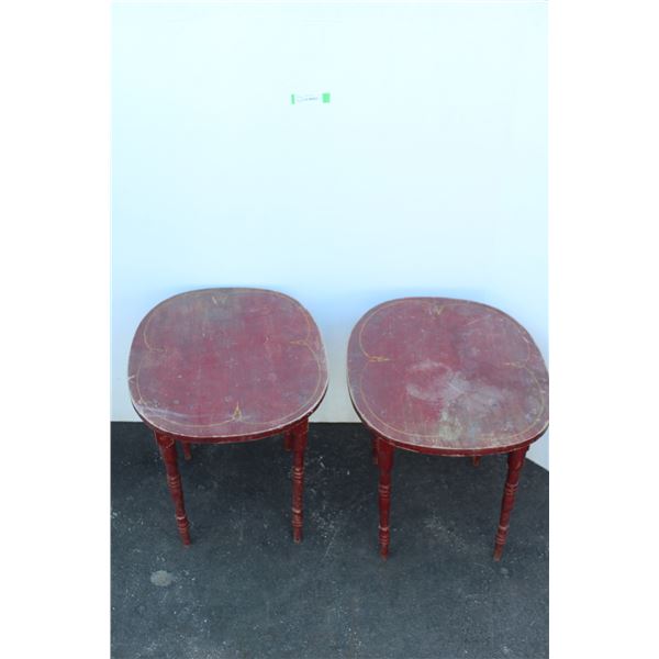 ** (2) Vintage Wooden End Tables - 24" x 18" x 19" Tall