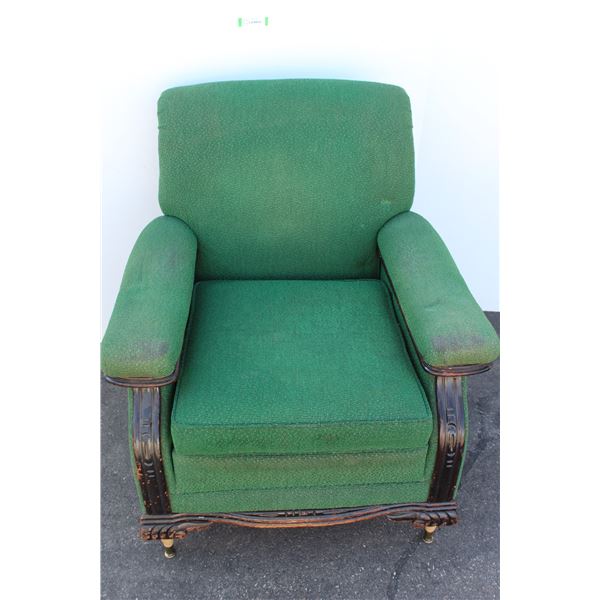 ** Vintage Upholstered Arm Chair - Broken Legs