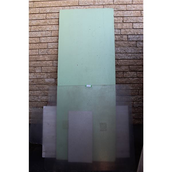 ** Plexi Glass - 60" x 40" & Assorted Plywood & Counter Top Lot