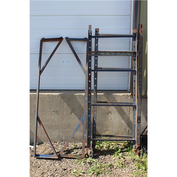 ** Custom Built Metal Wheeled Scaffolding Rack - 68" x 27"