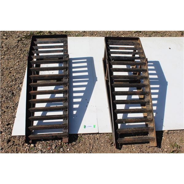 ** (2) Metal Homemade Heavy Duty Vehicle Ramps - 38" Long x 11" High