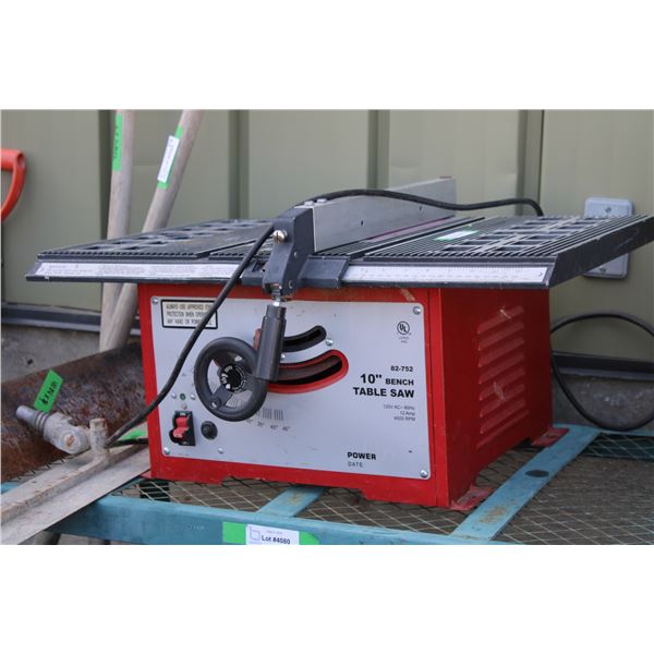 ** 10" Bench Table Saw - As is