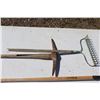 Image 3 : ** (2) Square Mouth Shovel, Rake, & Pick Axe