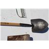 Image 4 : ** (2) Square Mouth Shovel, Rake, & Pick Axe