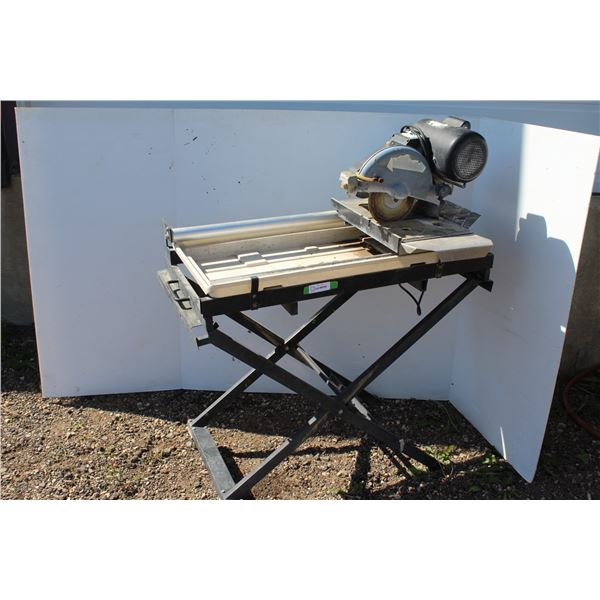 ** King Brand Wet Tile Saw & Stand - Consigner States Works - 37" x 20" x 34" (Stand)