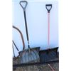 Image 5 : ** (2) Snow Shovels, Garden Hose, (3) Saws, Axe, Misc.