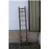 Image 1 : ** Wooden Extendable Ladder - 16FT , as is