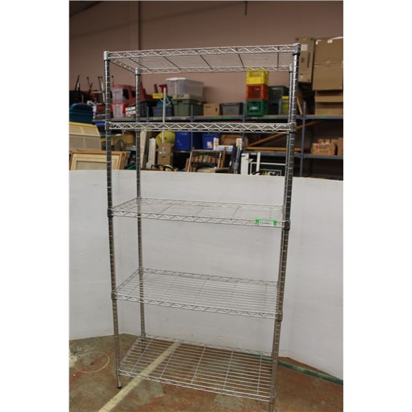 * Five Shelf Metal Storage Rack - 35" x 16" x 72" Tall