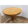 Image 1 : * Oak Pedestal Round Dining Table - Some Wear as pictured - 41.75" Diameter Top, 30" Tall