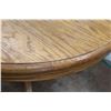 Image 2 : * Oak Pedestal Round Dining Table - Some Wear as pictured - 41.75" Diameter Top, 30" Tall