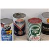 Image 3 : (6) Vintage Oil Cans - Assorted - Some Residual Oil in Cans