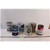 Image 1 : (6) Vintage Oil Cans - Assorted - Some Residual Oil in Cans