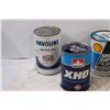 Image 2 : (6) Vintage Oil Cans - Assorted - Some Residual Oil in Cans
