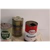 Image 4 : (6) Vintage Oil Cans - Assorted - Some Residual Oil in Cans