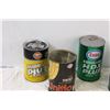 Image 2 : (6) Vintage Oil Cans - Assorted - Some Residual Oil in Cans